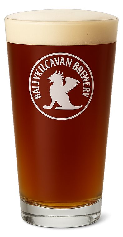 Una pinta di Red Griffin, red ale al nitro di Ballykilcavan