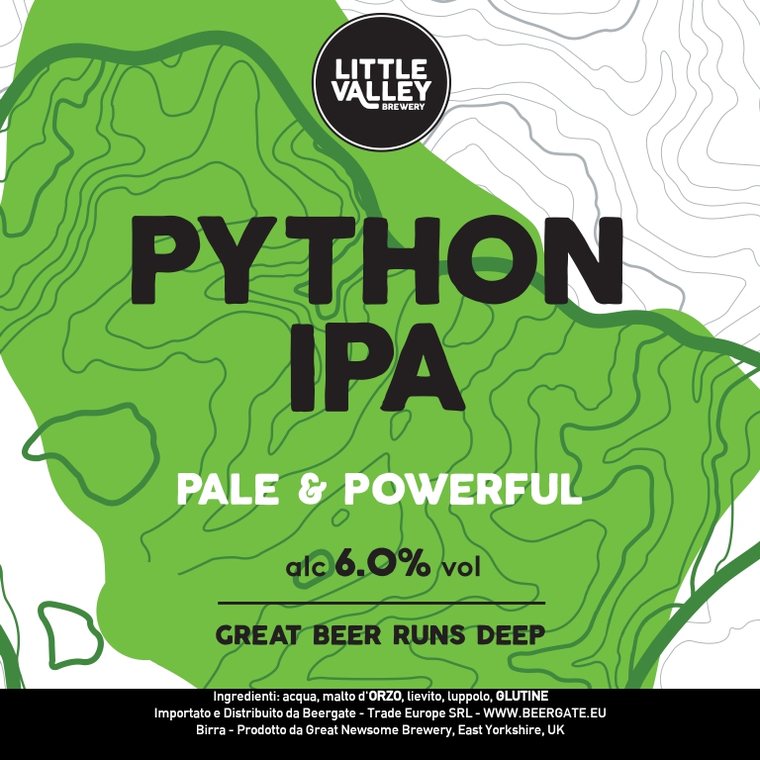 Medaglione da pompa Little Valley Python IPA