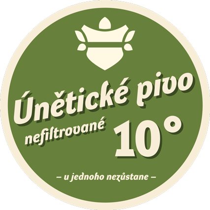 Medaglione da spina Únětické pivo 10°, non filtrata