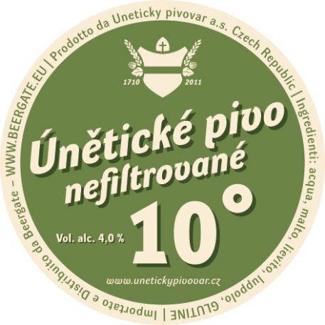 UNETICKY PIVOVAR Bohemian Lager 10°  4%